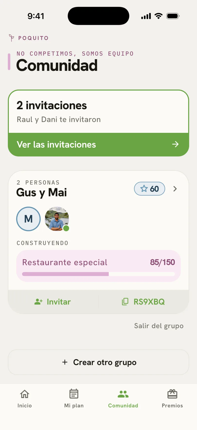 Captura de Poquito: un grupo con una meta compartida